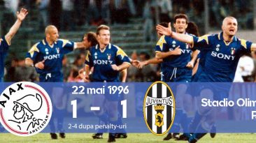 Finala Champions League 1996 castigaga de Juiventus impotriva lui Ajax