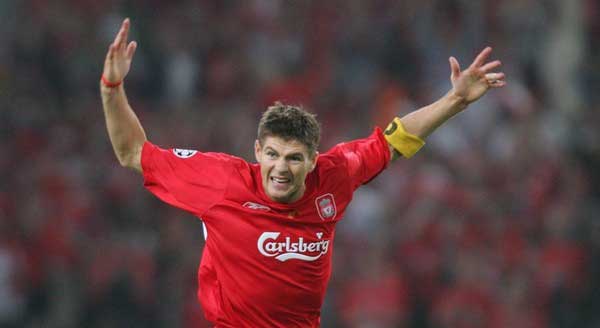 Steven Gerrard in finala Champions League 2005